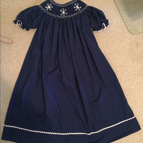 Smock Stars Dress new navy size 6T - Picture 1 of 7